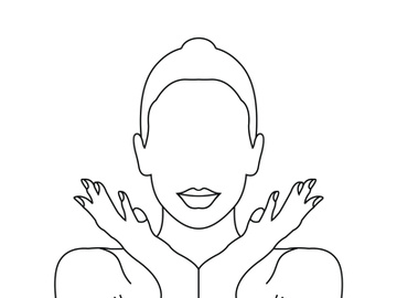 Beauty Woman Line Art, Wall Decoration preview picture