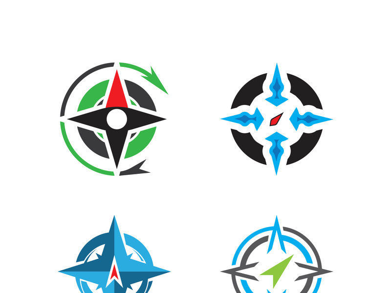 Compass logo template vector icon illustration design