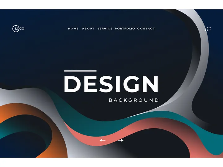 3D Black Colorful Abstract Background