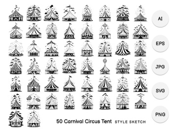 Carnival Circus Tent Element Black preview picture