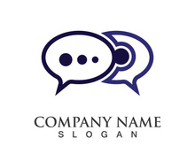 Speech bubble icon logo template vector illustration