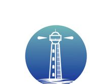Lighthouse icon logo and vector illustration beacon tower design vintage symbol