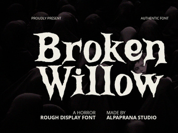 Broken Willow - Display Font preview picture