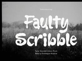 Faulty Scribble | Ugly Handwritten Font preview picture