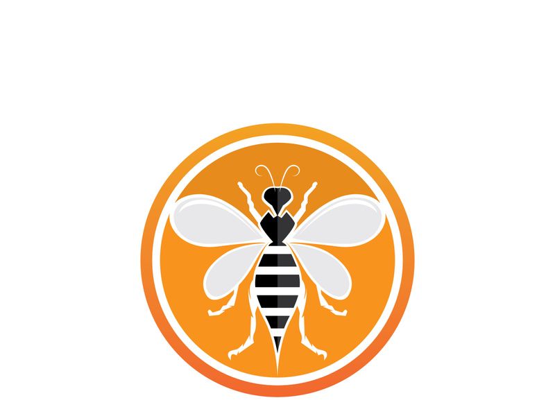 Bee Logo Template vector icon illustration design