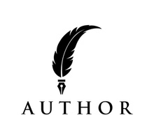 Vintage quill pen logo creative design and with ink.Classic and luxury stationery illustration.