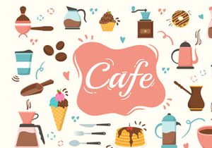 15 Cafe Vector Illustration