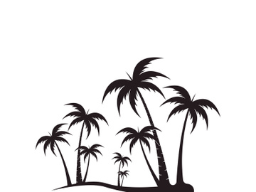 Palm tree summer logo template vector illustration preview picture