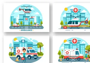 10 Ambulance Car Illustration