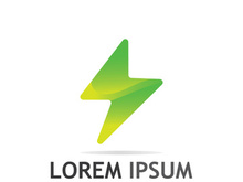 Colorful electric lightning logo design.