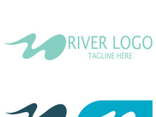 River Logo vector icon illustration design template