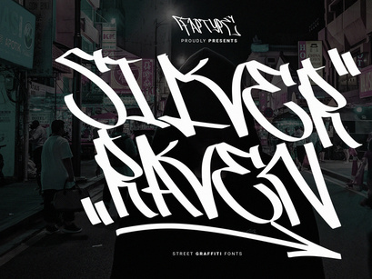 Silver Raven | Graffiti Inspired Font