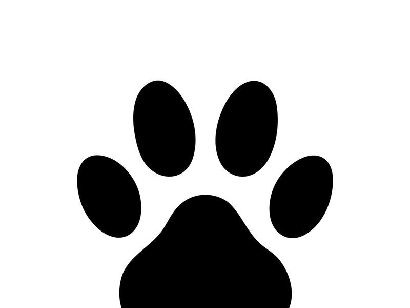 Minimal Dog Paw Print Logo