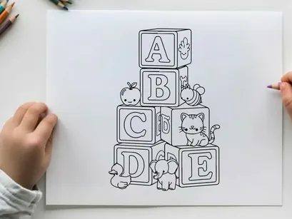 Alphabet animals ABC learning vector illustration flat design