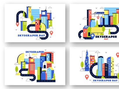 10 Skyscraper Day Illustration