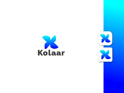 Letter k logo design - lettermark logo - app logo - trendy logo design