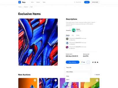 Item Details Page 3 IN 1 UI KIT