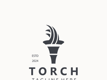 Torch logo Graphic, Olympics flame Modern Design Element simple minimalist preview picture