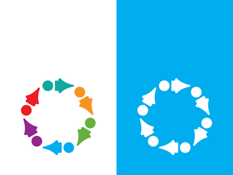 Community, network and social icon design template