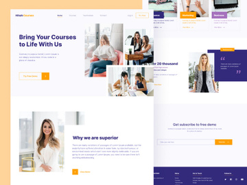 Courses Web Design Template preview picture