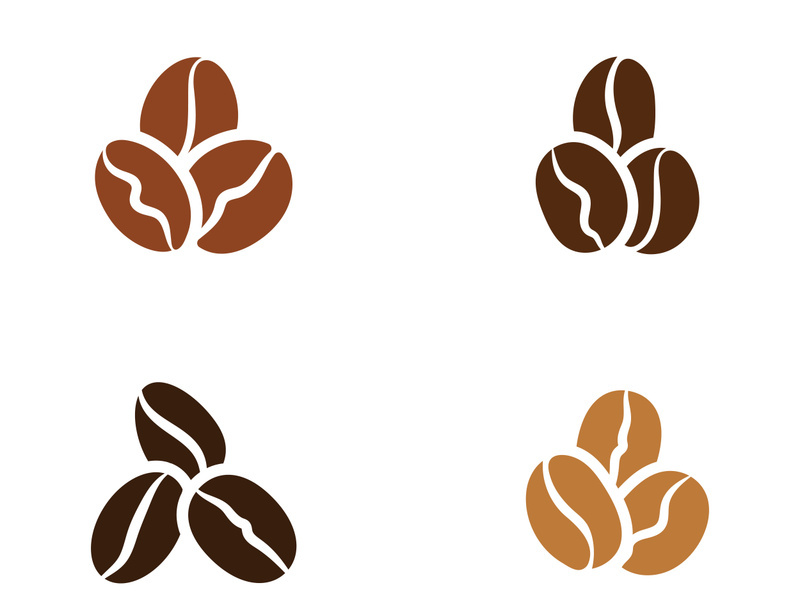 Coffee bean icon illustration