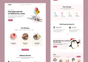 Ice creem website landing page
