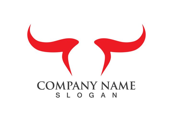 Devil horn vector icon logo design illustration template