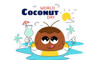 10 World Coconut Day Illustration