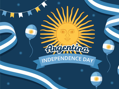 15 Happy Argentina Independence Day Illustration
