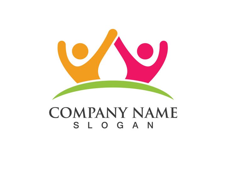Community Logo Design Template for Teams or Groups.network and social icon design