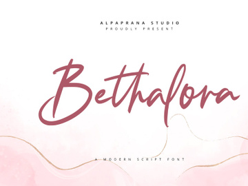 Bethalora - Modern Script Font preview picture