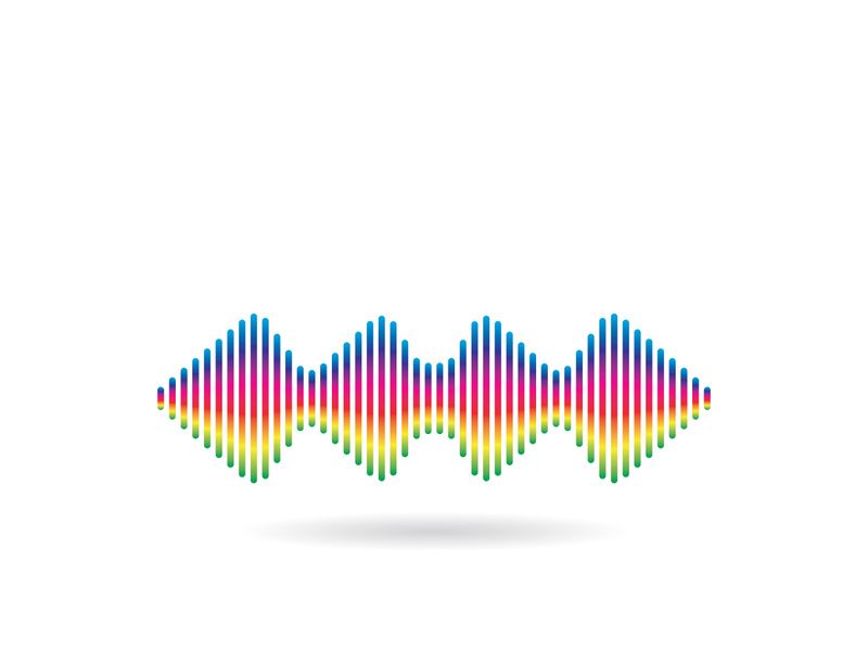 Sound waves vector illustration design template