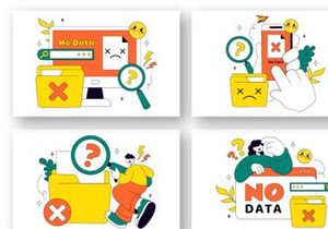 10 No Data Vector Illustration