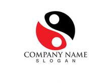 Yin And yang symbol nature water logo