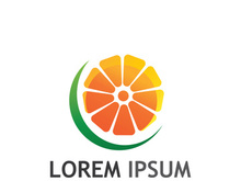 Fresh citrus fruit logo design.