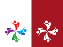 people group and community logo icon illustration design vector