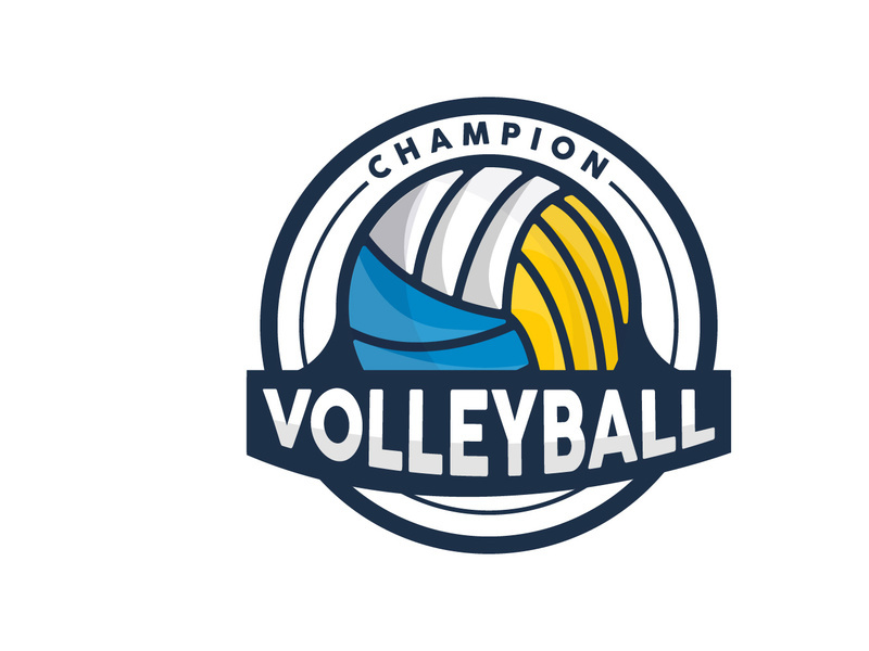 Volleyball Logo, Sport Simple Design, World Sports Tournament Vector