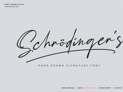 Schrödinger’s Signature Font