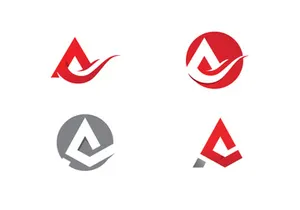 A Letter logo template vector icon design