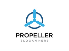 Abstract propeller logo with creative idea