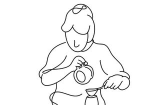 Street food line art