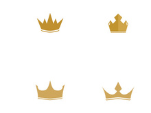 Gold luxury crown logo creative design.