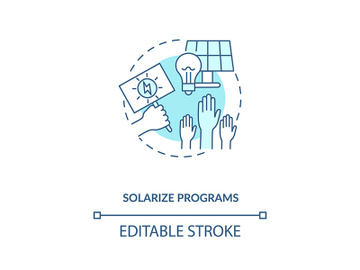 Solarize programs concept icon preview picture