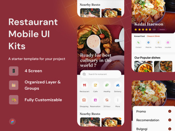 Restaurant Mobile UI Kits preview picture
