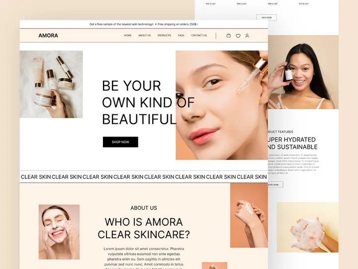 Skincare Landing Page Concept