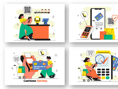 10 Cashless Society Payment Illustration