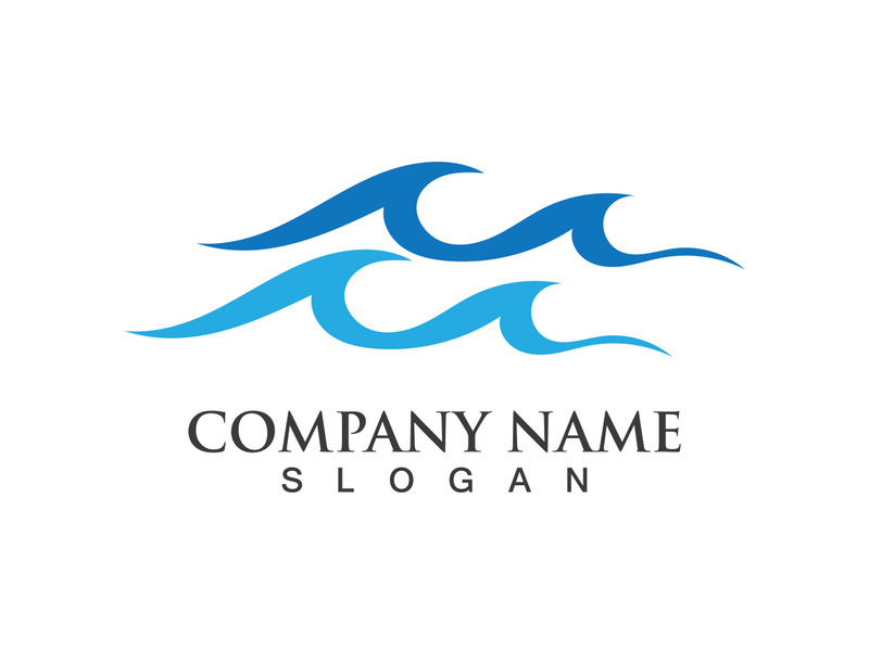 Wave water beach logo