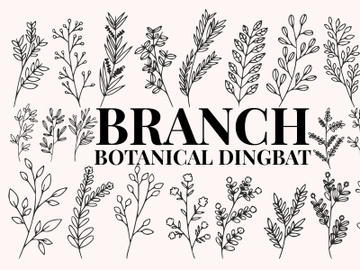 Branch - Botanical Dingbat Font preview picture