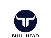 Bull head horns logo design.