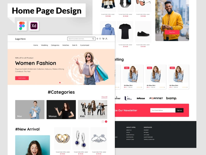 Ecommerce Home Page Design